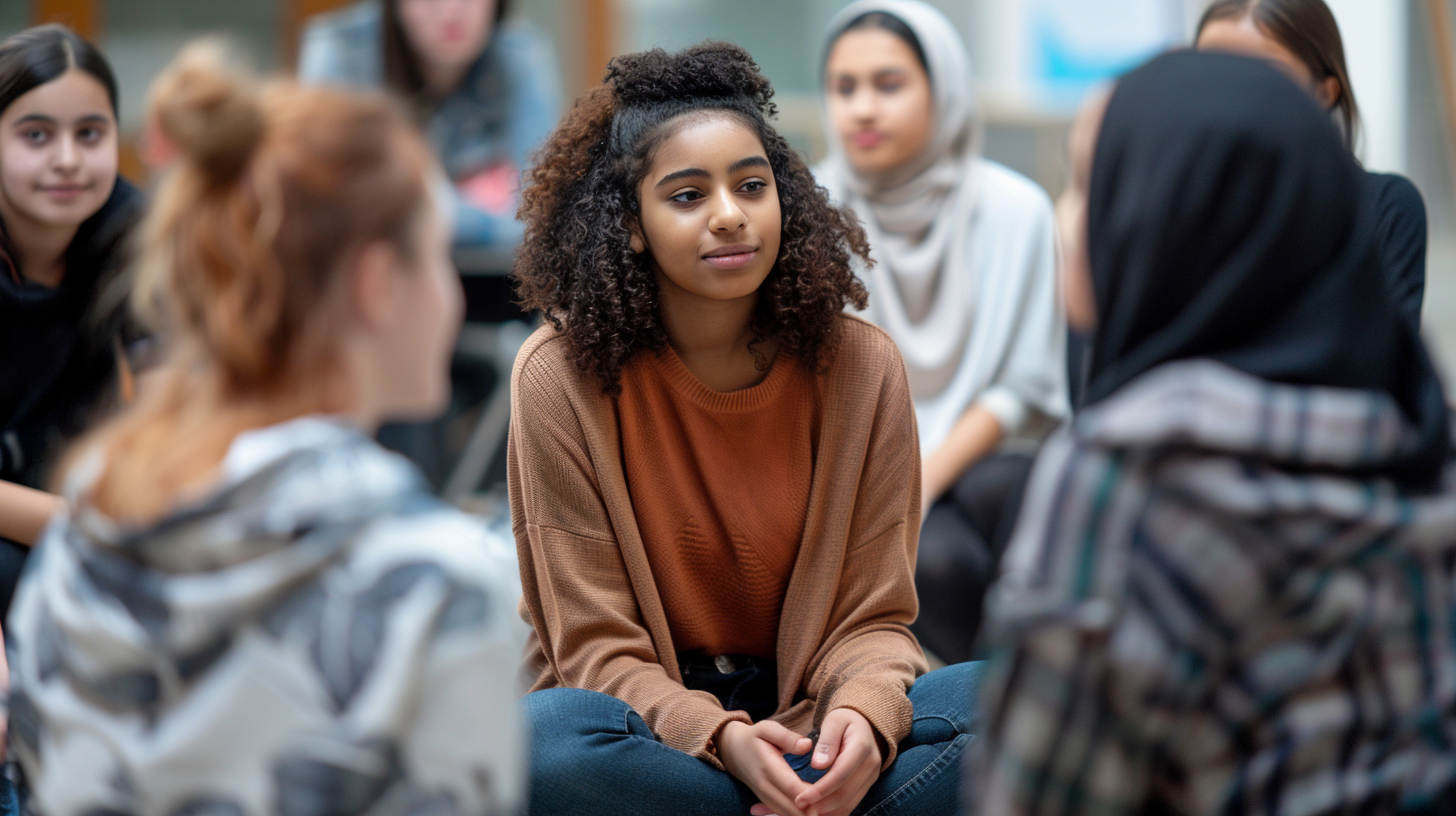 Jeunes en atelier de développement personnel
